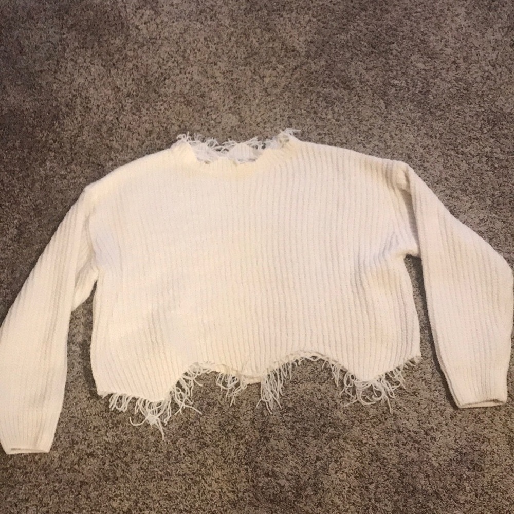 Women’s crop top sweater.